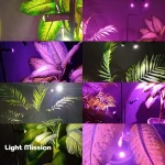 نمای نزدیک و چند تصویره از چراغ رشد گباه فول اسپکتروم لایت میژن مدل سان رایز در دو رنگ نوری نچرال و بنفش