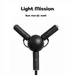 نمای بزرگ و نزدیک از روبرو از اتصال لامپ رشد گیاه فول اسپکتروم لایت میژن مدل pipelight magnetic که به گوی فلزی مجیک هولدر لایت میژن قرار دارد . تنظیم زاویه لامپ رشد گیاه بر روی این پایه به آسانی و زیبایی از ویژگی های منحصر بفرد این چراغ است . چراغی خاص و زیبا و قدرتمند