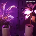 چراغ رشد گیاه خاص و زیبا لایت میژن فول اسپکتروم مدل سان رایز ۱۵ وات رنگ بنفش بهمراه پایه مجیک هولدر لایت میژن