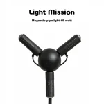 لامپ رشد گیاه فول اسپکتروم لایت میژن مدا سان رایز sunrise در حالت چسبیده به گوی پایه مجیک هولدر